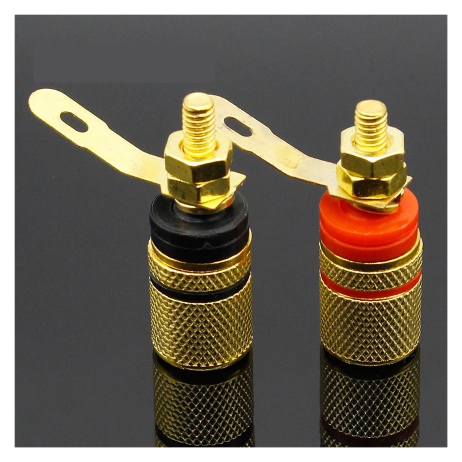 Conector banana para amplificador y borne de altavoz de 4 mm, clavijas de audio