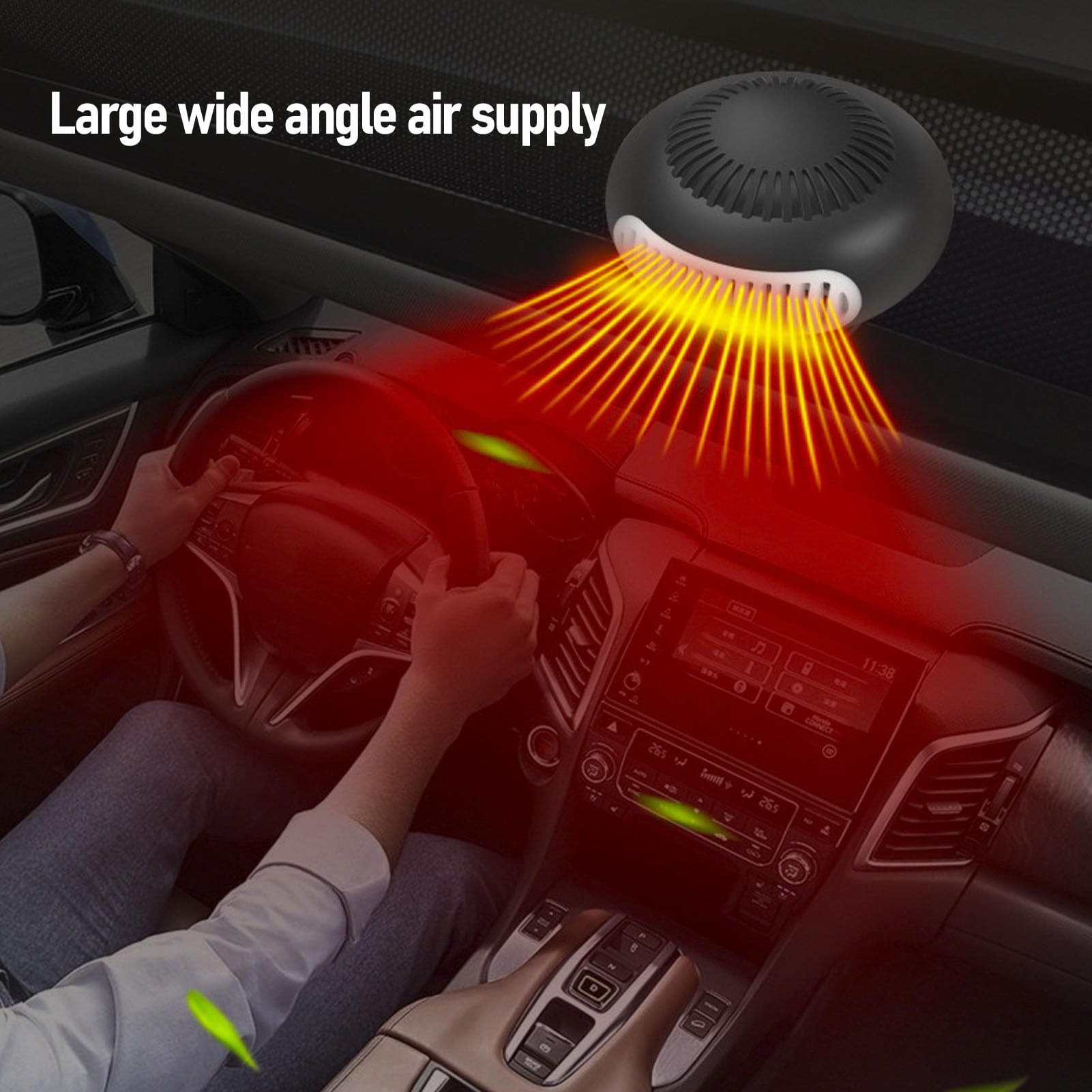 Chauffage De Voiture 18V Portable 170W - Désembueur Et Dégivreur Pare-Brise Avec Thermostat Intelligent