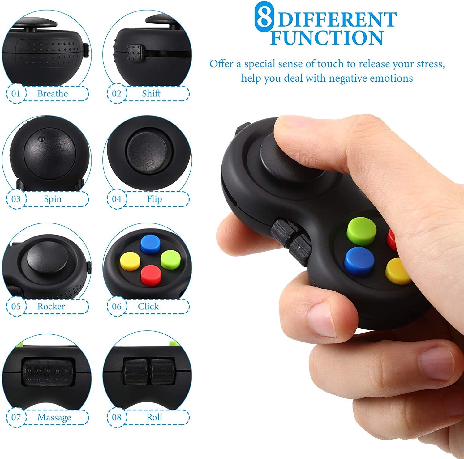 Tragbares sensorisches Fidget Spielzeug Set Infinity Fidget Cube Block Flippy Kette, Zappelhammer Spinner, Schild Fidgit Spinner, Anti Stress Angst Geschenke für Teenager, Kinder, Erwachsene