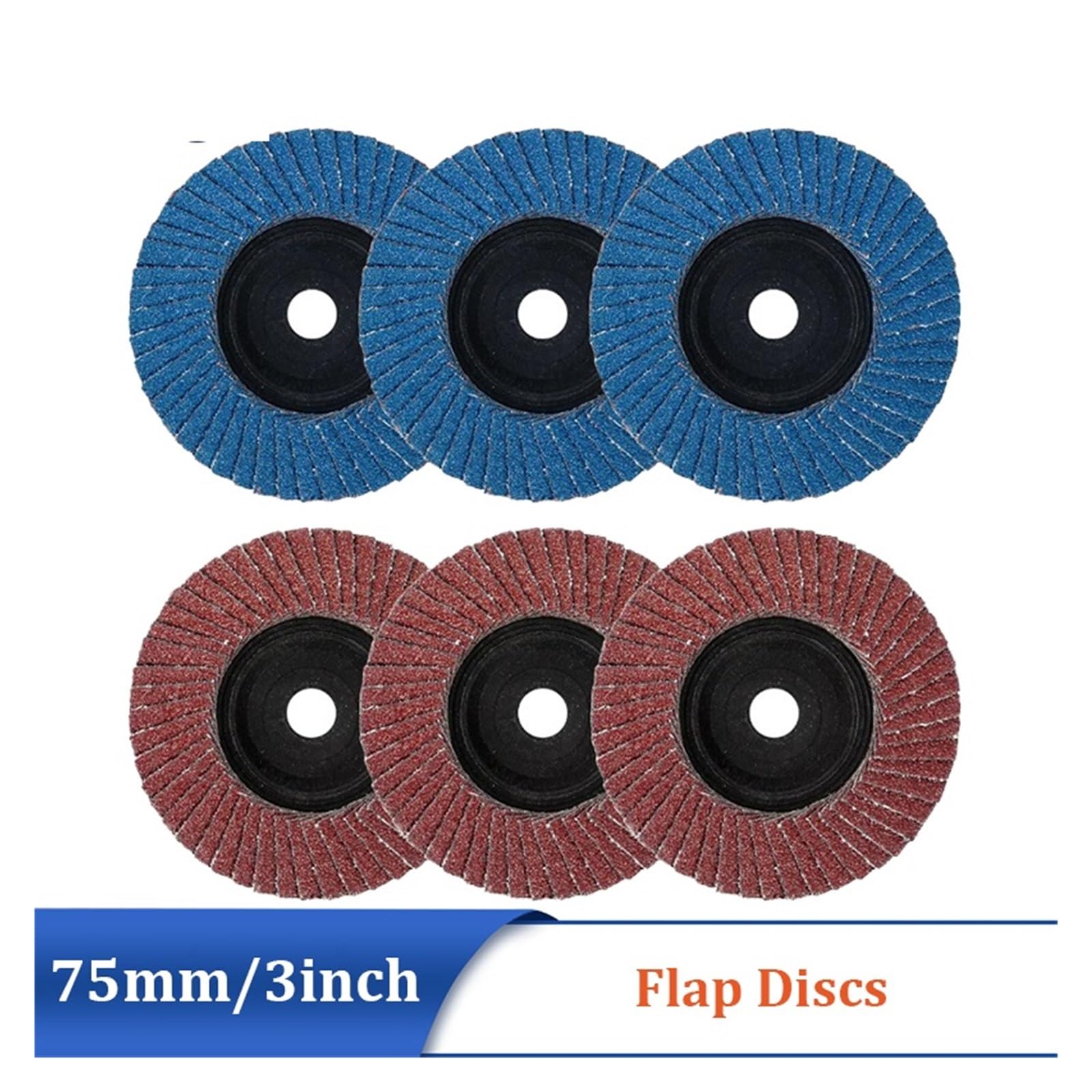 75 mm tarcze szlifierskie 3-calowe tarcze listkowe do szlifierki kątowej metalowe 80 # 2-10 szt. (niebieskie, 15 sztuk)