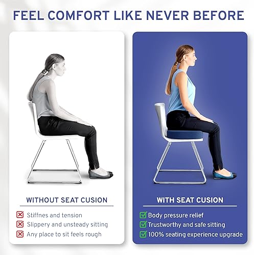 Vista 4 de Cojín de asiento de espuma viscoelástica, cojín para aliviar el dolor de coxis, almohada antideslizante para aliviar el dolor de ciática, cojín