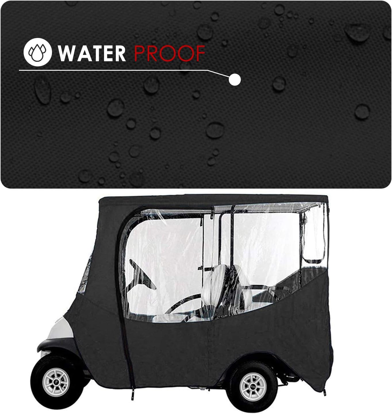 TOILES VR Clear Vision Golf Cart Enclosure Cover