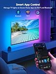 Éclairage LED arrière de télévision Govee, Bandes lumineuses LED RGBIC intelligentes pour téléviseurs de 55 à 65 pouces | 99+ modes de scène, synchronisation musicale, contrôle APP Bluetooth et Wi-Fi, fonctionne avec Alexa et Google Assistant, Adaptateur, 12.5ft/114 LEDs