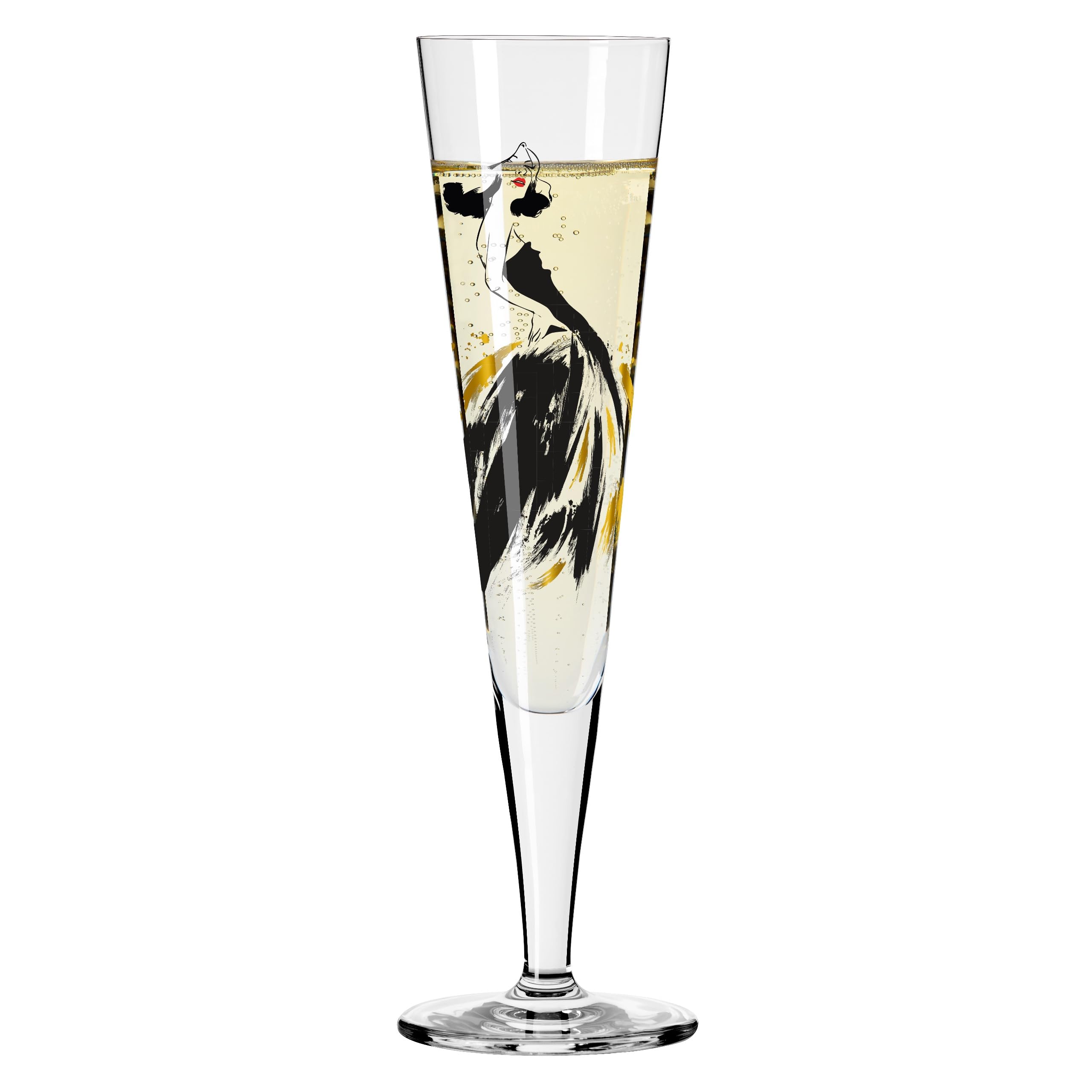 RITZENHOFF 8114004 Fashion Flûte à champagne 200 ml avec motif femme en robe – Fabriqué en Allemagne