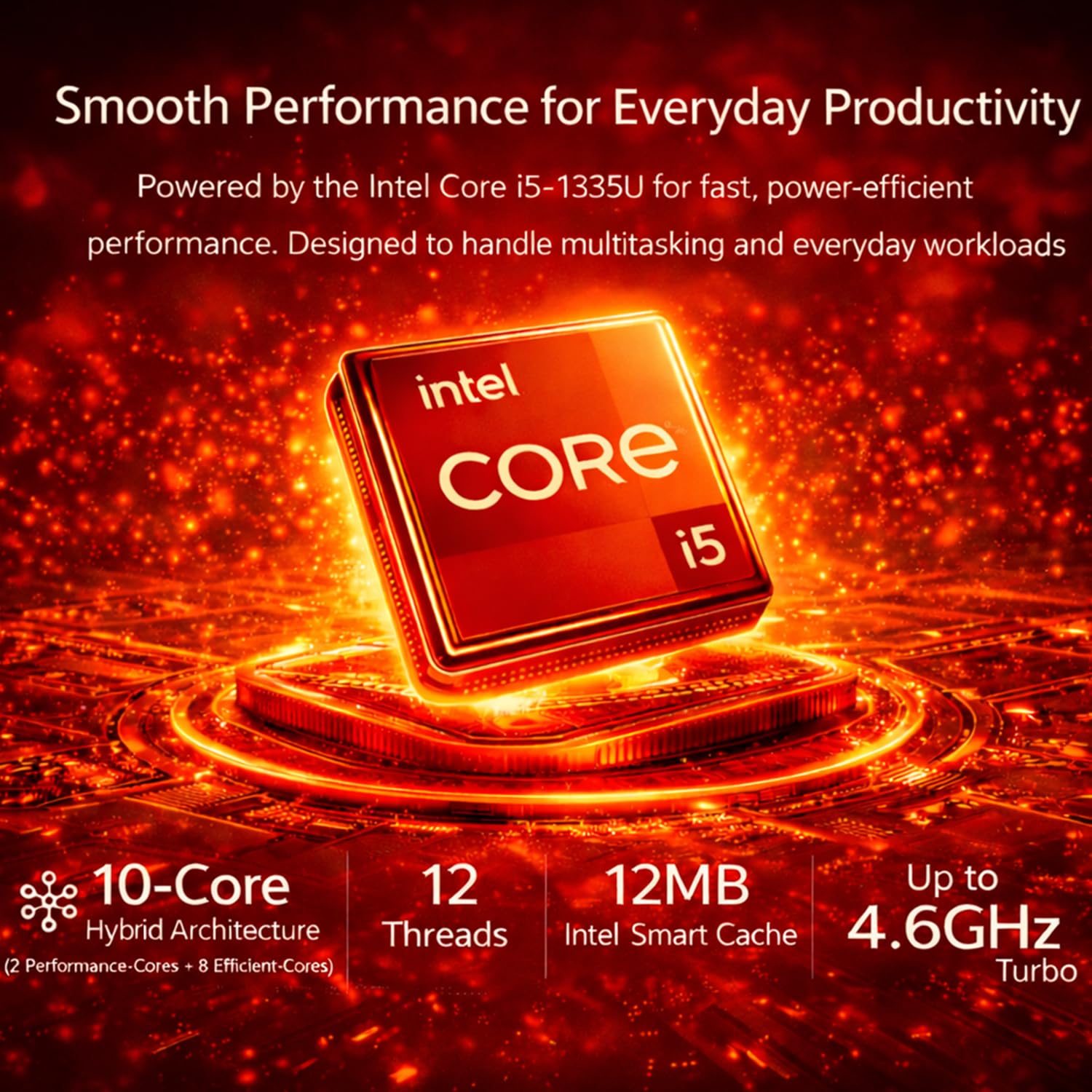 Lenovo IdeaPad 1i 15.6” FHD Touchscreen Laptop, 13th Gen Intel Core i5-1335U, 16GB RAM, 256GB SSD, Wi-Fi 6, SD Card Reader, Dolby Audio, Built-in Webcam, Windows 11 Home, WOWPC Recovery USB Included