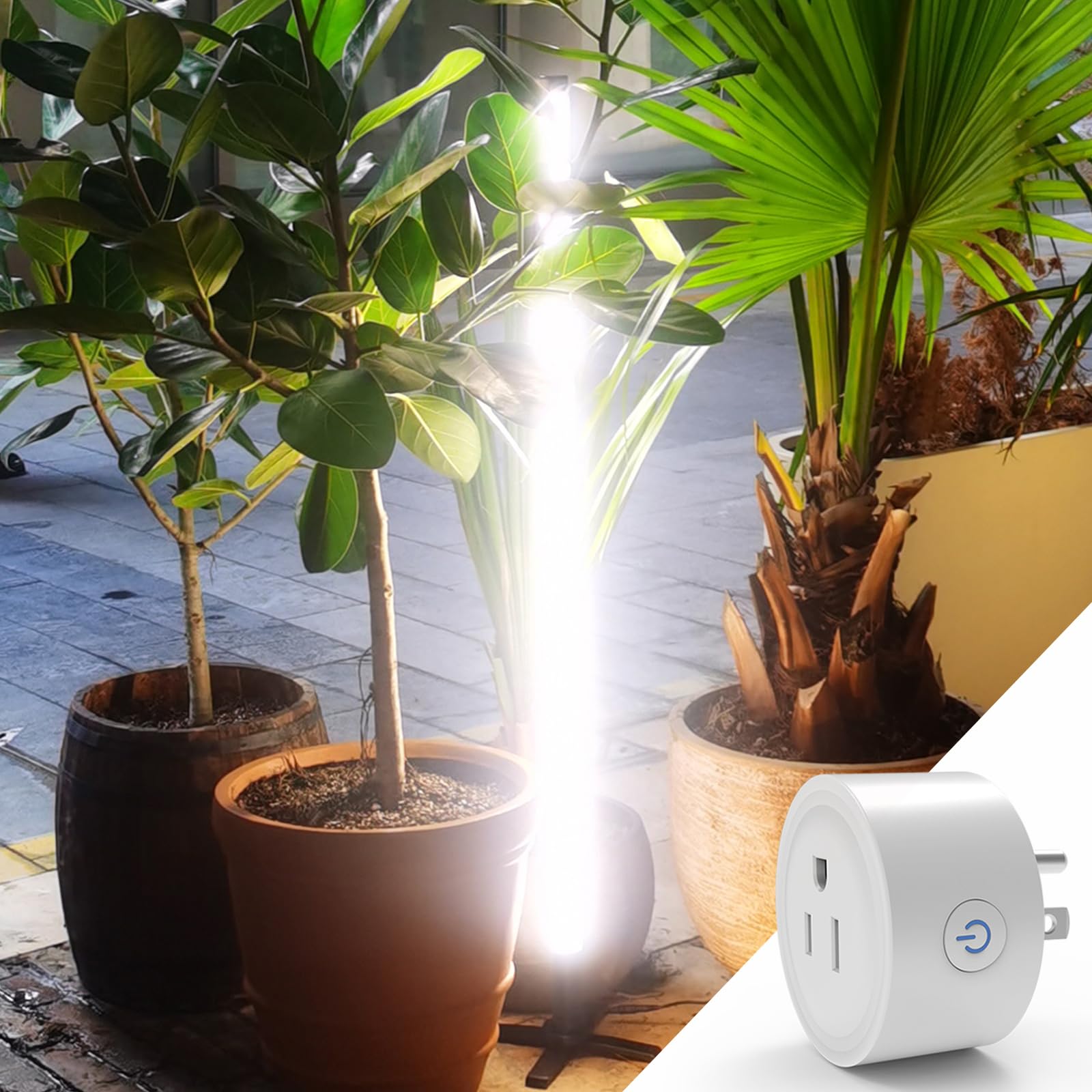 41.34" Full Spectrum LED Floor Grow Light Smart Control Plug for Indoor Plants 360° Illumination High PPF 17W Timer/Dimmable/Voice Control Interval Grow Lamp Plant Light for Various Sized Green Plants