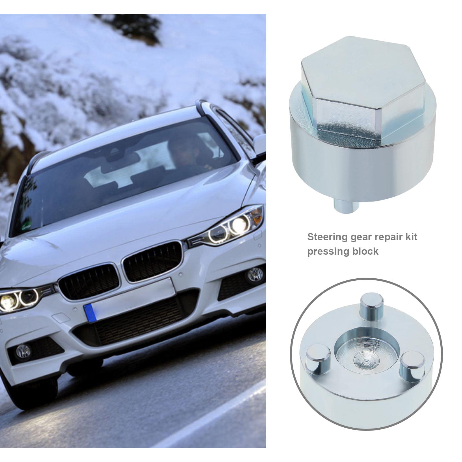 OTOTEC Herramienta de Pieza de Empuje de Cremallera de Dirección 32106891974 Compatible con EPS F30 F3x 1 2 3 4 Serie Cremallera de Dirección Herramienta de Extracción de Máquina de Dirección de 24 Mm