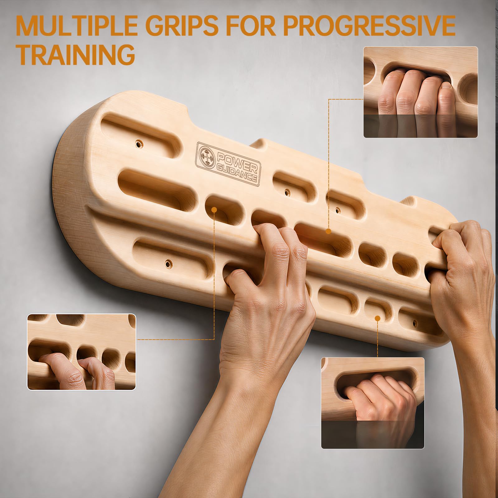 POWER GUIDANCE Tavola da allenamento Arrampicata Trainingsboard Hangboard Climbing board Fingerboard per principianti per l'arrampicata adatta per gli attrezzi da allenamento Boulder