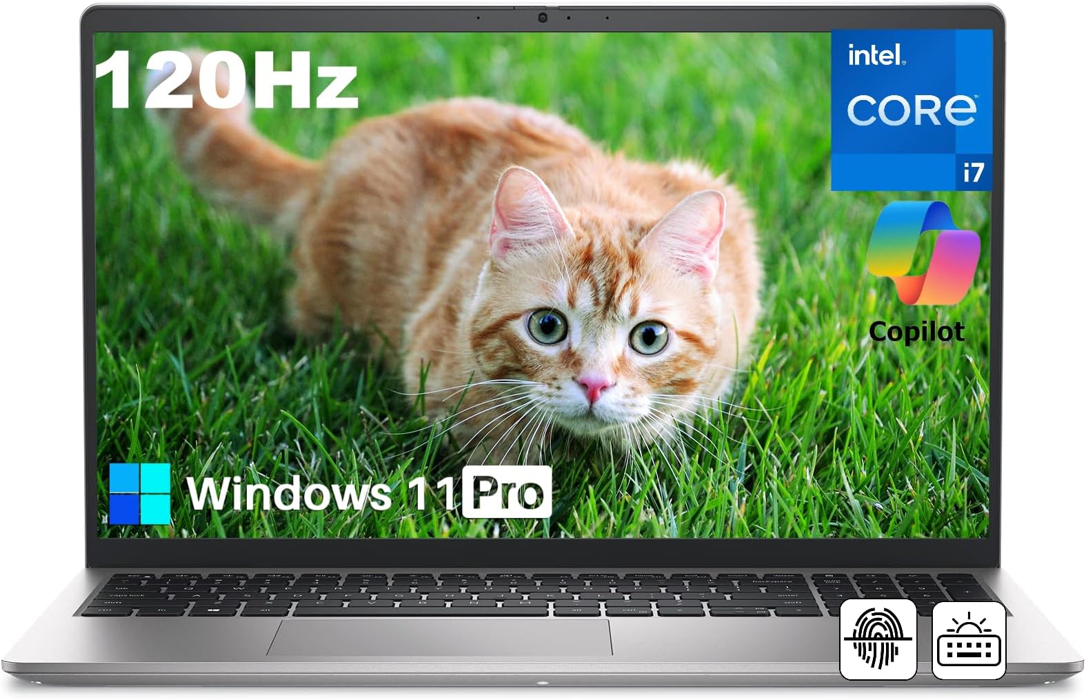 Dell 15 Laptop Computer Windows 11 Pro, Intel i7-1355U(Up to 5.0GHz), 15.6" FHD 120Hz IPS Screen, Intel UHD Graphics, 16GB RAM, 512GB SSD, WiFi 6, Backlit KB, Fingerprint, Business & Students, DC15250
