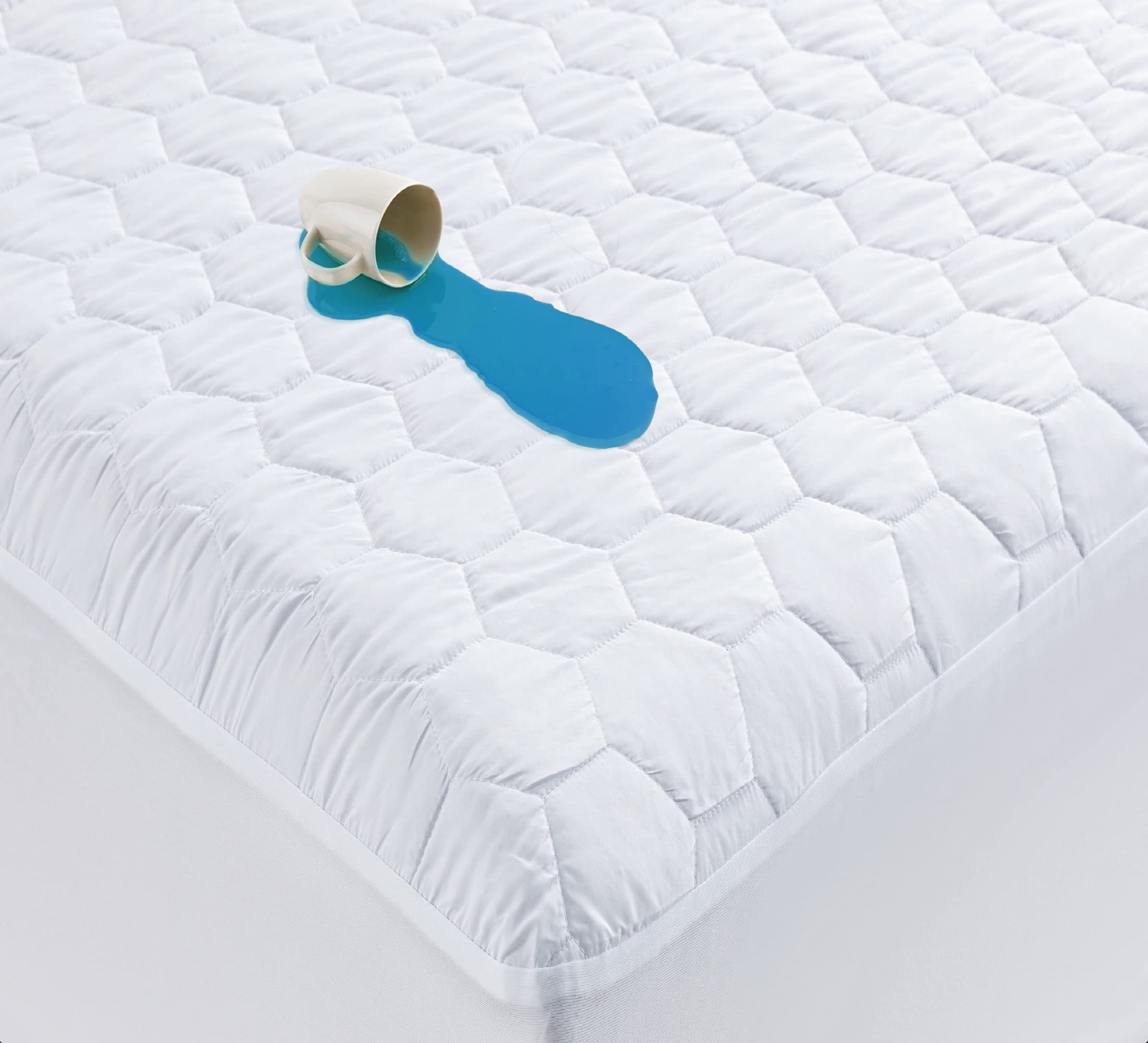 Waterproof Mattress Protector California King Mattress Pad Cover Quilted Deep Pocket, 72x84 inches