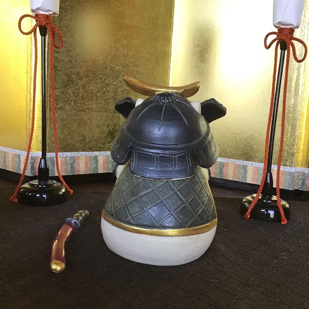 猫武将 白猫(中) 黒甲冑 黒兜 猫武将<(*ΦωΦ*)> 出陣 白