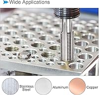 Vista 3 de Grifos de fresado de rosca, rosca 2#-56 UNC 2A, máquina de acero de alta velocidad, herramienta de roscado de tornillos de 3 flautas rectas