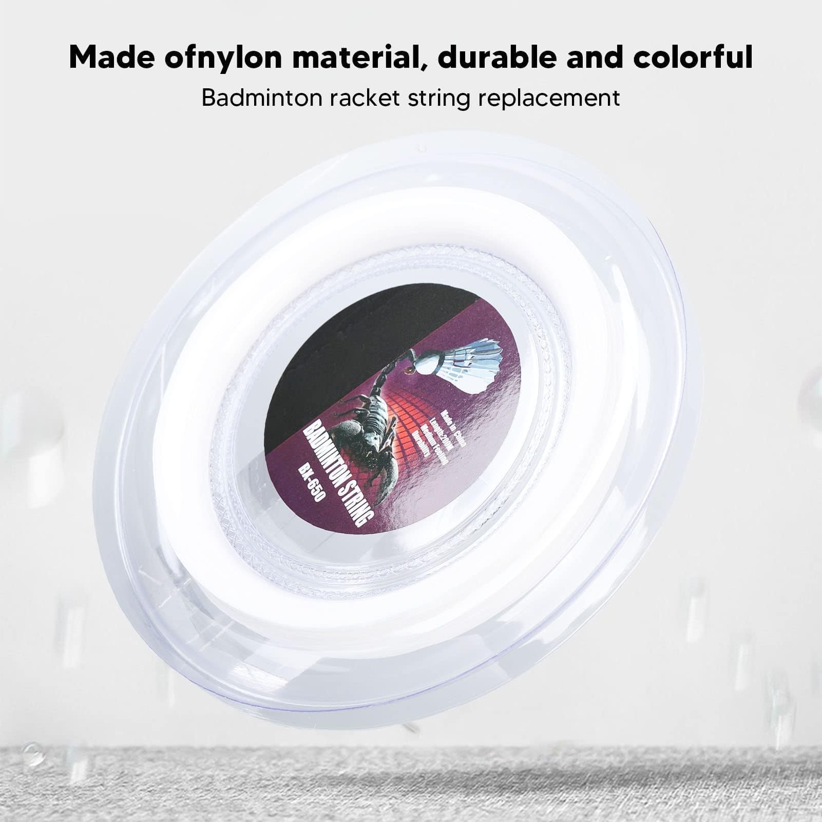 Corda per Racchetta da Badminton, della Corda da Linee di Ricambio Nylon Durevole Alta Flessibilità Corda per Racchetta da Badminton Corda per Racchetta Corda per Accessori per Badminton