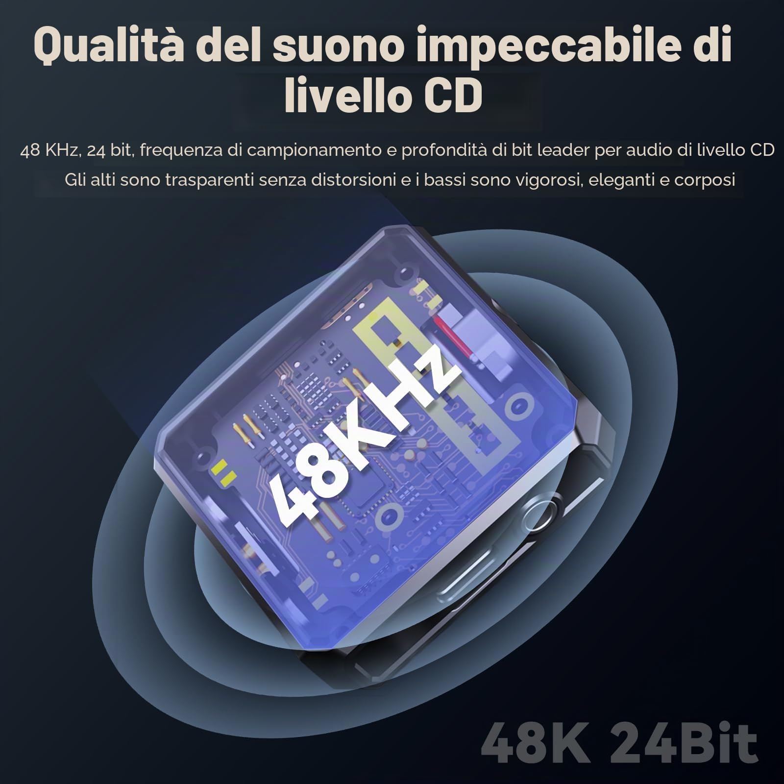 7artisans Microfono lavalier wireless a lunga distanza 100m, 20h batteria, riduzione rumore, colonna sonora sicura, compatibile