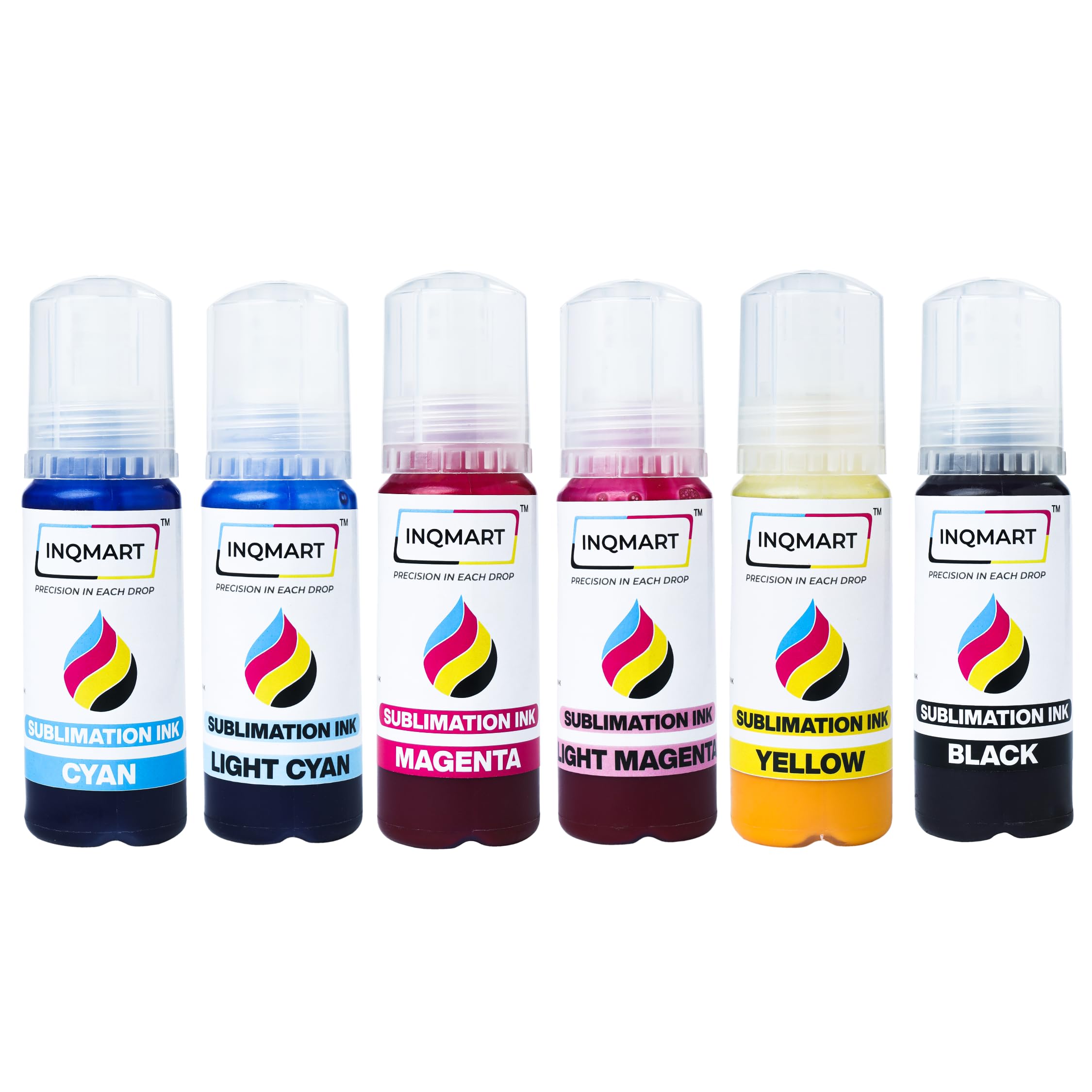 Sublimation Ink for Epson L8050, L18050 - Heat Transfer Printing on Mugs, Mobile Cases, Polyester T-Shirts etc for use with Epson 6 Color (70gm x C/M/Y/Bk/LC/LM-6 Color) Ink Bottle (6-pk)-image-16