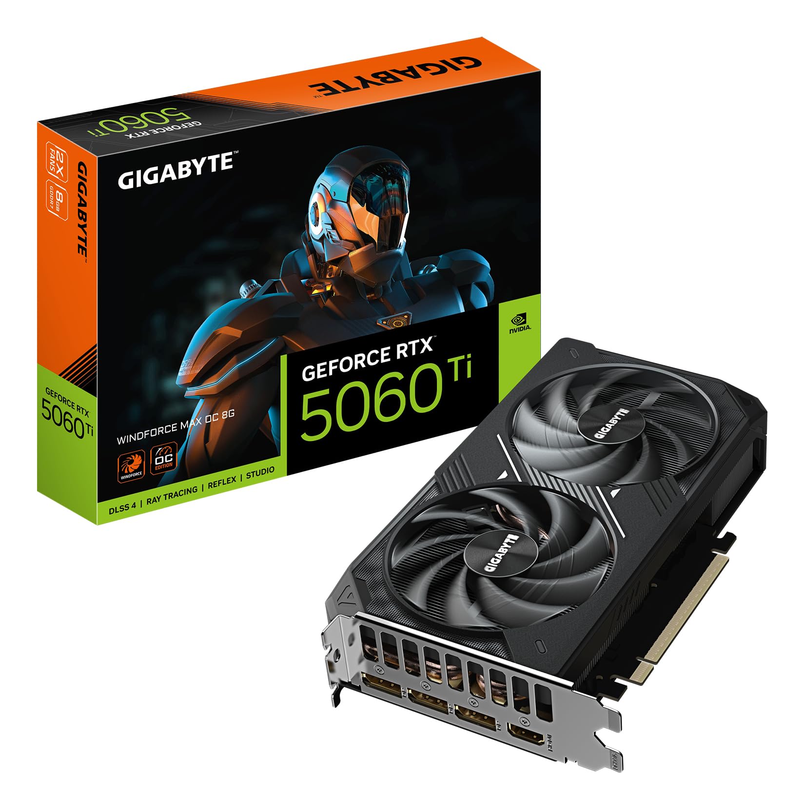Graphics Card - Gigabyte - Gv-N506teaglemax Oc-8Gd - Rtx 5060 Ti - 8 Gb Gddr7 - Pci-E 5.0 4719331356637