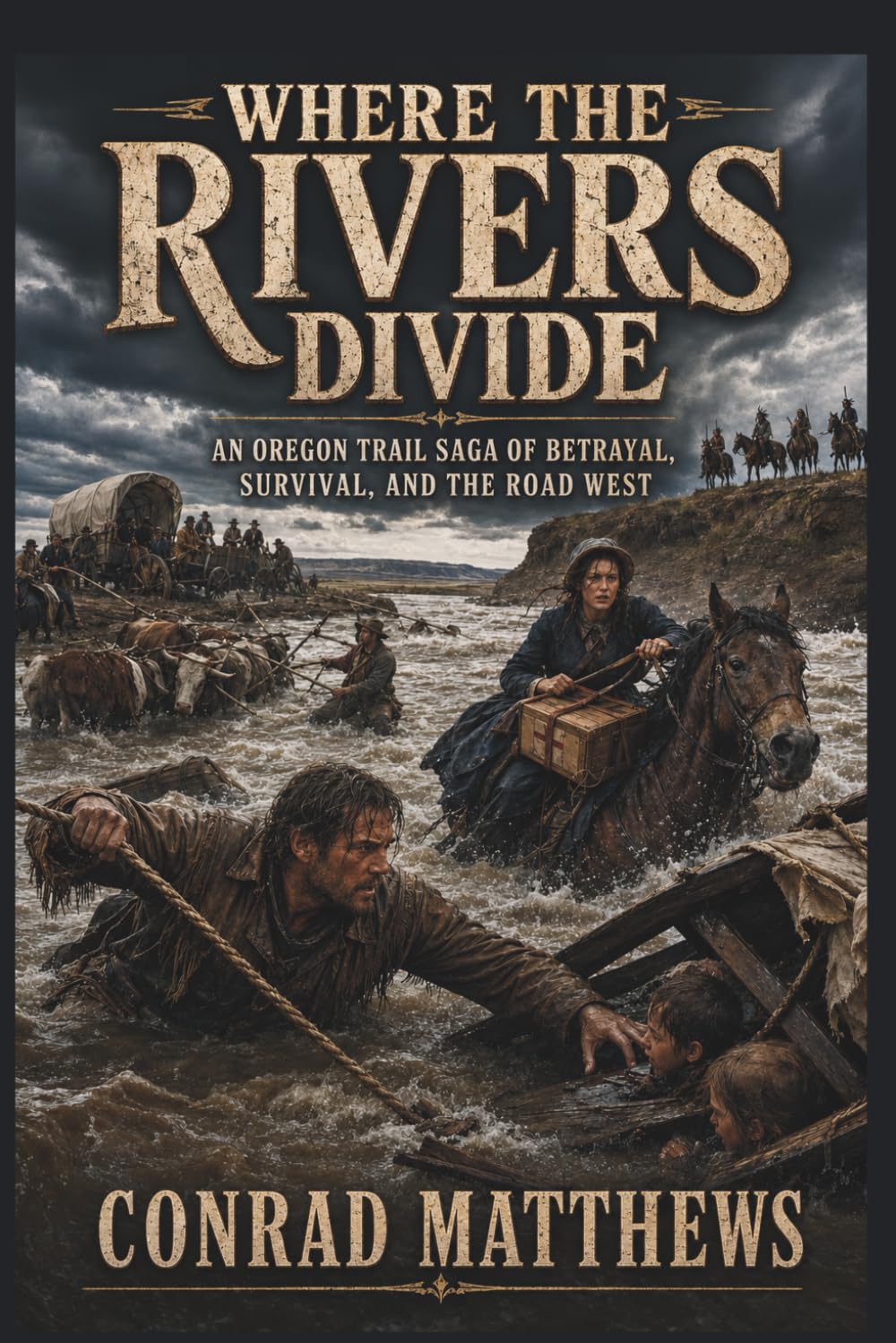 Where the Rivers Divide: An Oregon Trail Saga of Betrayal, Survival, and the Road West (The Blue Mountains Wagon Saga)