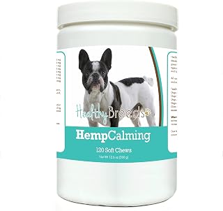 Healthy Breeds French Bulldog Hemp Calming Soft Chews for Dogs 120 Count