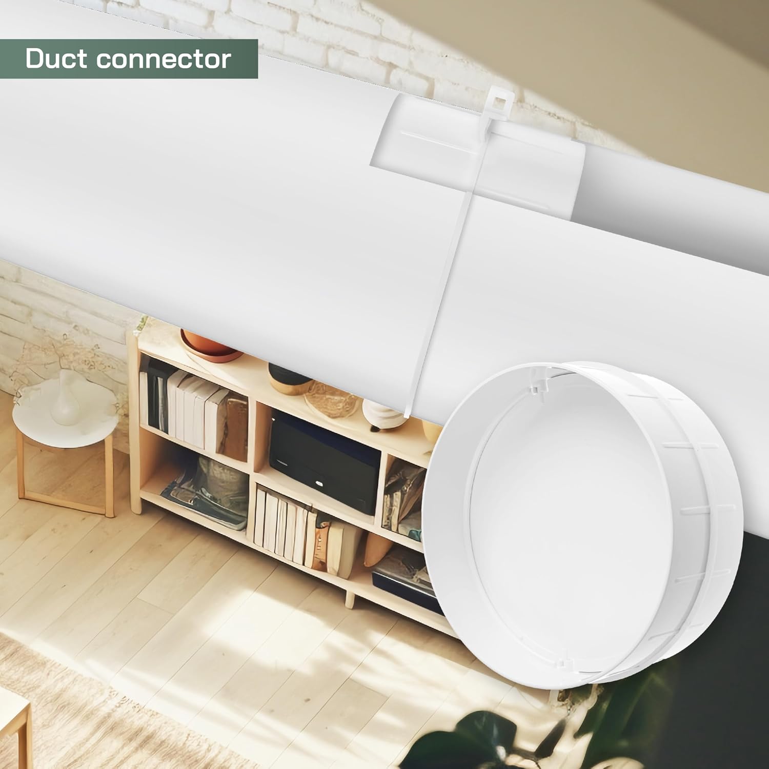 Vent Systems 6'' Inch Backdraft Damper - Dryer Vent Backflow Shutter - ABS Plastic - One-Way Airflow Ducting Insert - Inline Fan Vent Deflector 6'' Inch
