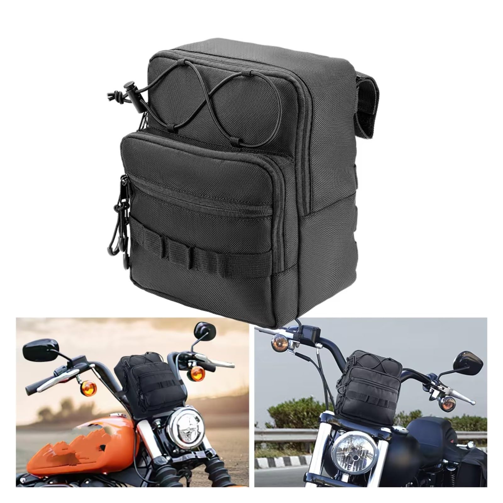 Compatibile Con Cruiser Per Softail Per Sportster Borsa Attrezzi Manubrio Moto Borse Forcella Anteriore Sissy Bar Stoccaggio Sacche Moto