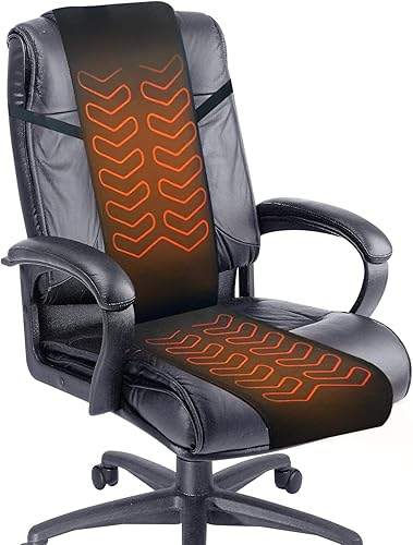 Cojín de asiento con calefacción de tela plegable y lavable con control de temperatura y temporizador, calefacción de espalda completa, para uso en