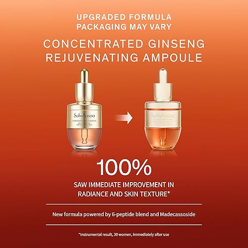 Miniatura 2 de Sulwhasoo Ampolla concentrada de rescate de ginseng potente suero para hidratar, calmar y suavizar visiblemente las líneas y arrugas, 1.69 onzas