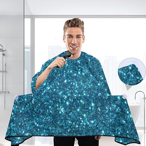 Miniatura 6 de RPLIFE Magic Glitter Rainbow Barber Cloth Cape Barber Shampoo Cape, Capa de pelo para cortes de pelo