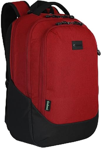 Mochila de viaje para laptop para hombres y mujeres, mochilas de viaje delgadas y duraderas para negocios con puerto de carga USB, Rojo oscuro,