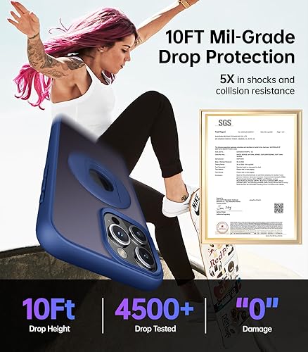 Miniatura 5 de Meifigno MagicRing Series - Funda diseñada para iPhone 14 Pro, soporte y soporte de anillo giratorio de 360, compatible con MagSafe, protección de