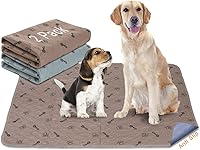 Vista 1 de Peepeego Paquete de 2 Almohadillas para Perros de 36x36 Lavables y Peine para Perros Gratis, Almohadillas Reutilizables para Cachorros con Absorción
