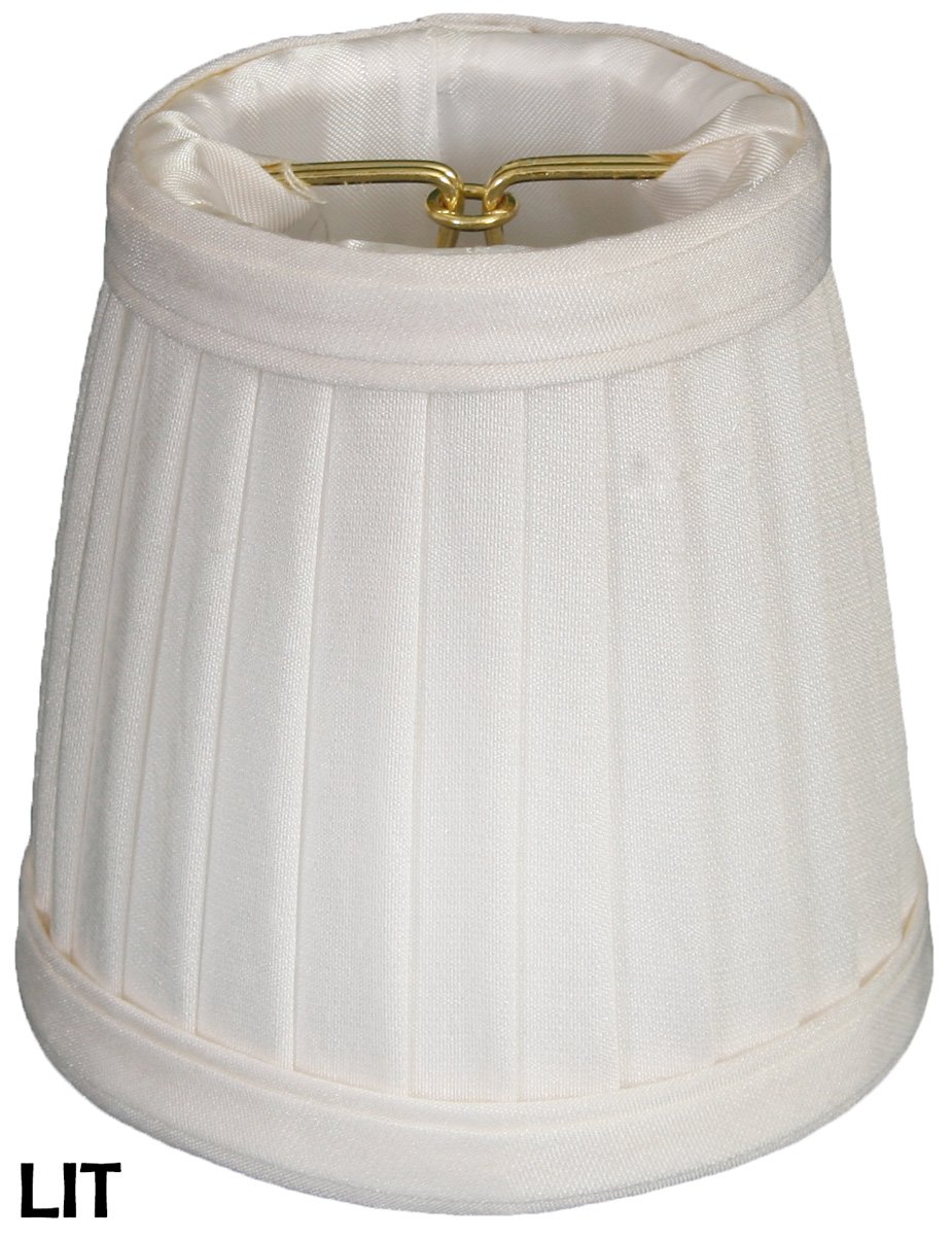 Royal Designs, Inc. Pleated Empire Chandelier Shade CS-109WH-6, White, 2 x 3.5 x 3.5, Pack of 6