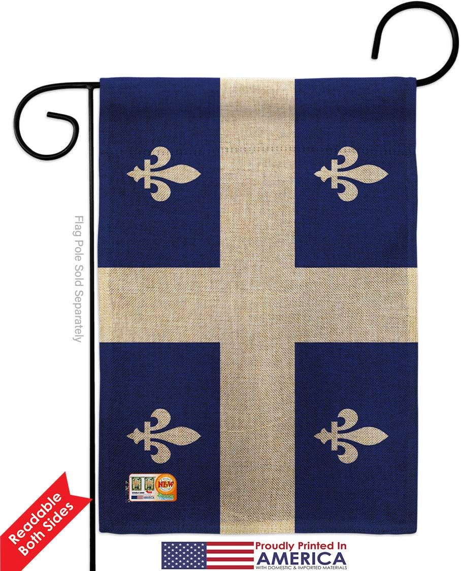 Canada Provinces Quebec Garden Flags Pack Regional Canadian Territories Region Country Particular Area USA Vintage Applique Small Decorative Gift Yard House Banner Double-Sided US Made 13 X 18.5