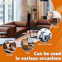 Vista 3 de Cinta de reparación de cuero, parche de reparación de cuero autoadhesivo para sofá, muebles, sofás, asientos de automóvil, kit avanzado