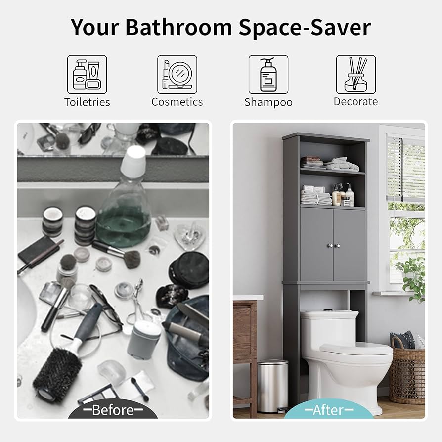 Amazon.com: Shintenchi Over The Toilet Storage Cabinet