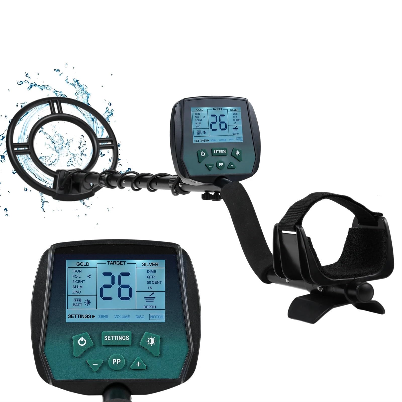 JVDDI Metal Detectors Waterproof Professional Higher Accuracy Gold Detector With LCD Display 4 Mode All Metal Disc Notch