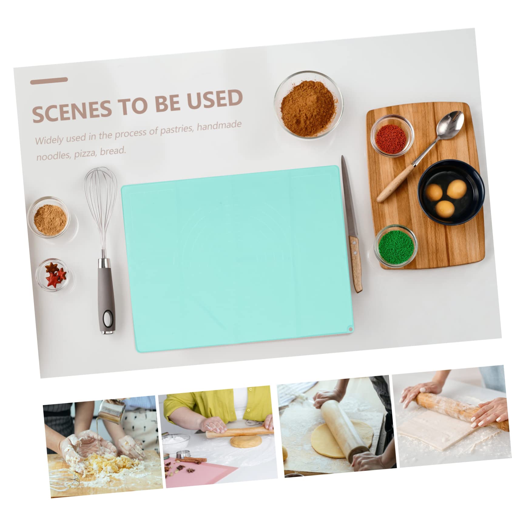 SHOWERORO Tappetino Da Cucina Antiscivolo Resistente All Usura Per Impasto e Stesura Di Pasta Per Macarons Pizza e Biscotti