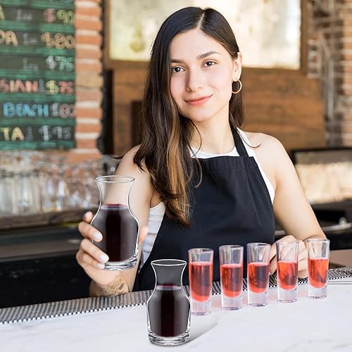 Miniatura 4 de Jarra de vino de una sola porción, mini decantador individual de vino, jarra pequeña para cenas, catas, bares, restaurantes, 6.5 onzas, 7.7 onzas