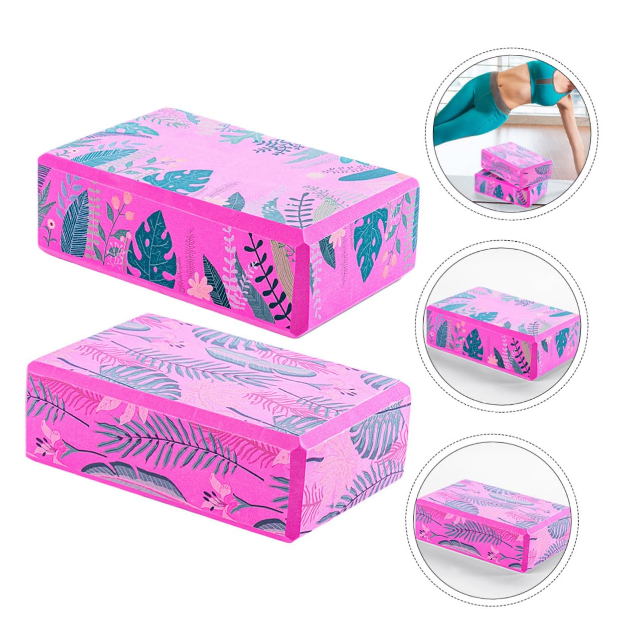Briques de Yoga Rectangulaires Antidérapantes Haute Densité Lot de 2 Coussins Auxiliaires pour Garçon et Filles Outils de Danse Exercices de Fitness