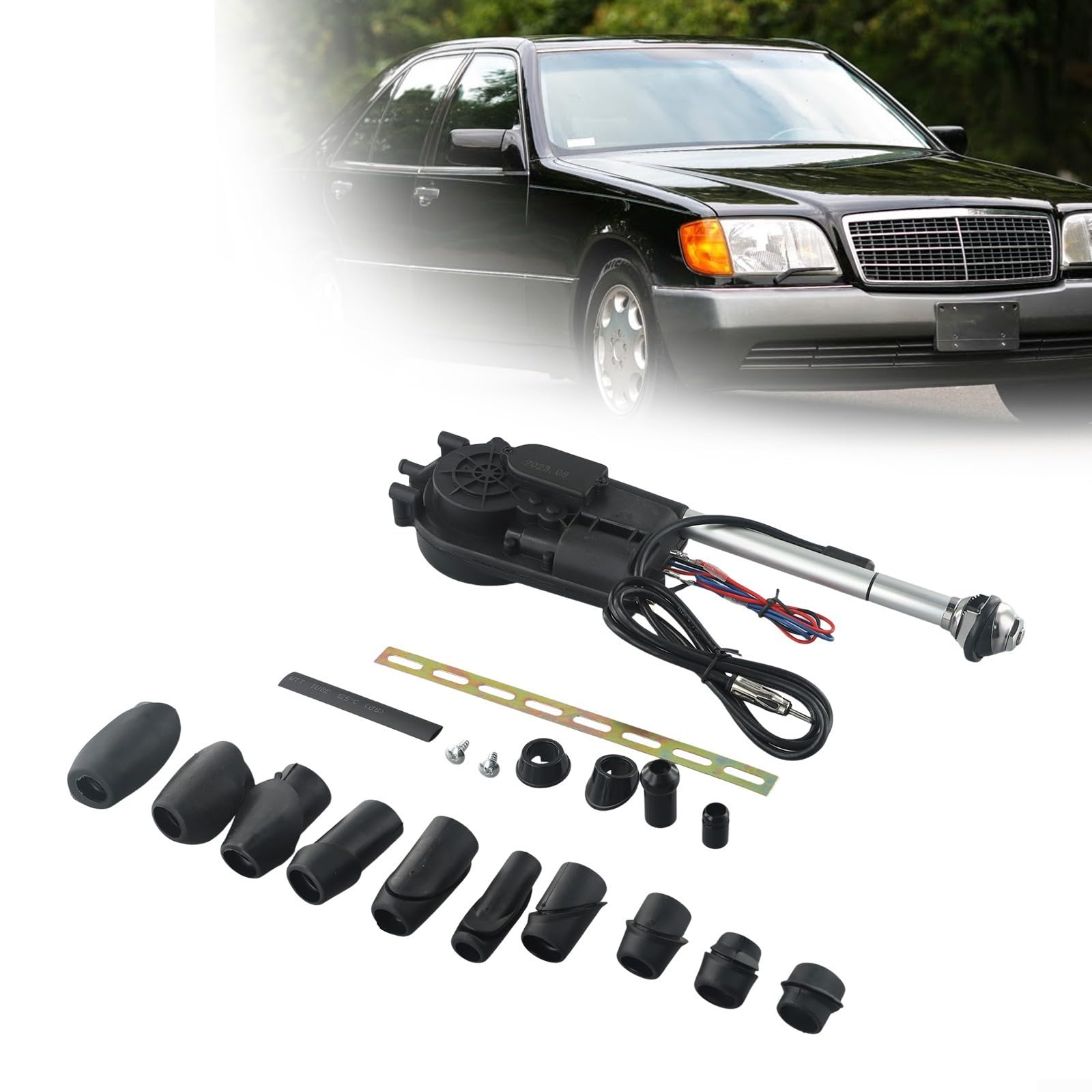 Kit de repuesto de antena de coche para Mercedes W140 W126 W124 W201 completo con instrucciones de cableado, cable de 120 cm