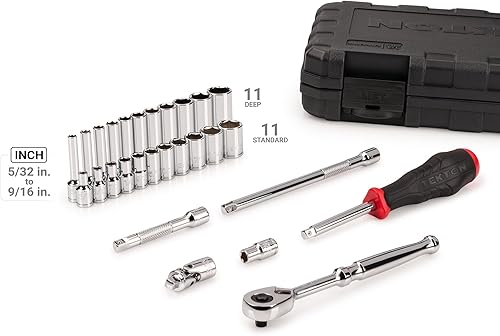 Miniatura 2 de TEKTON Juego de llaves de vaso y trinquete de 6 puntos, 28 piezas (532-916 pulgadas)  SKT05102