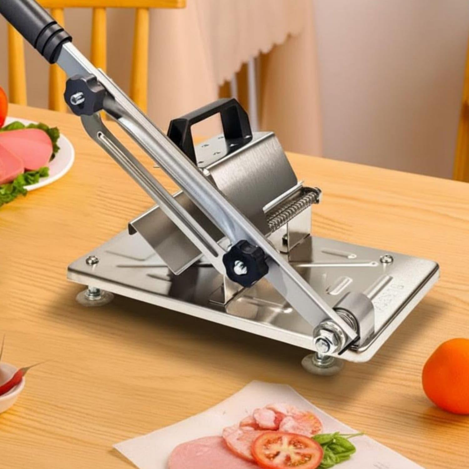 Mutton Roll Adjustable Thickness Chilled Meat Chilled Meat for Home Cooks, Restaurant Owners, Hot Pot, L 304 Slicer W BLD-image-37