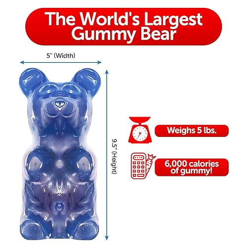 Miniatura 3 de El osito de goma original más grande del mundo - 5 libras - Frambuesa azul
