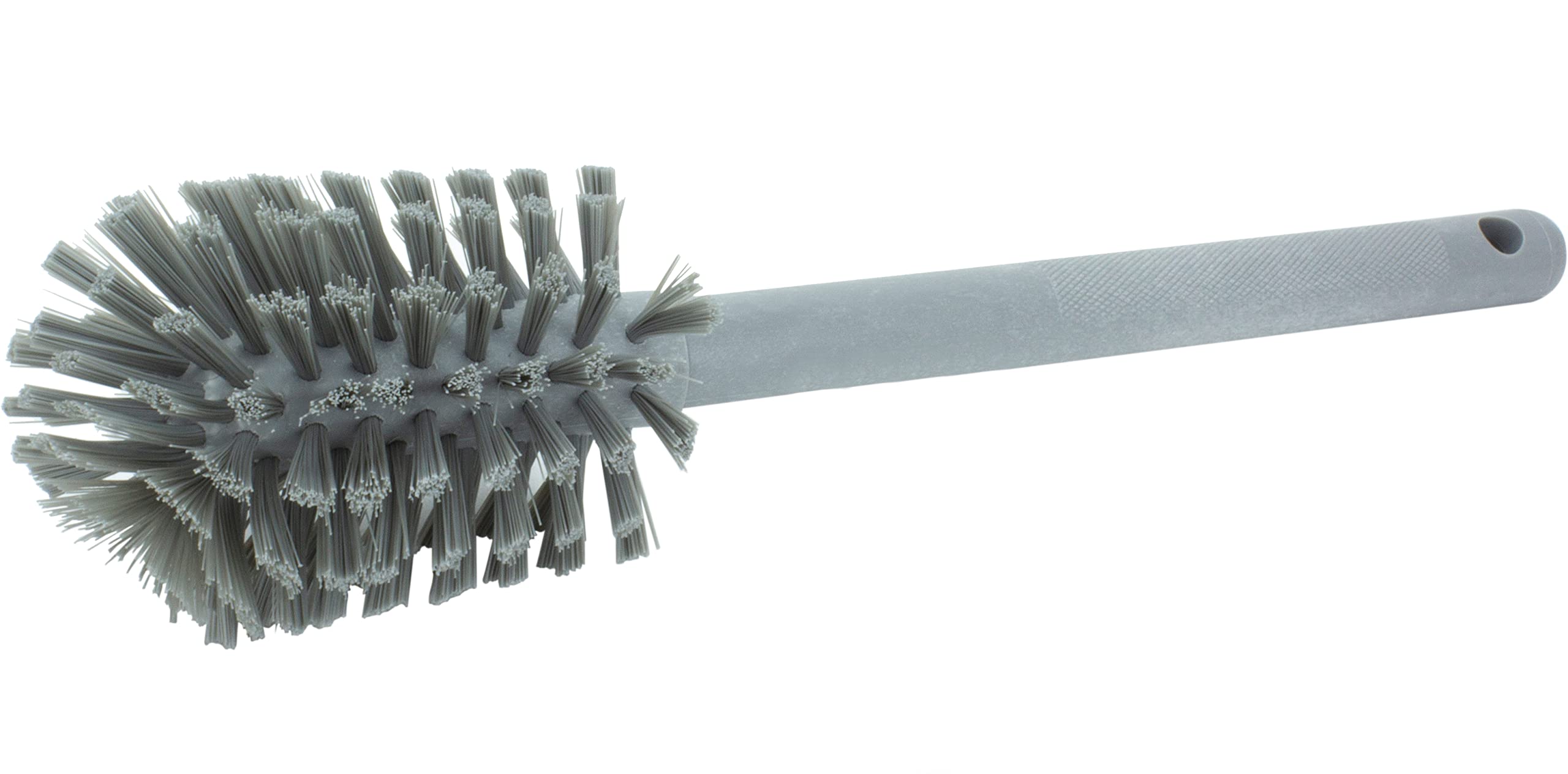 SPARTA 12 Inch Bottle Brush with Polyester Bristles and Plastic Handle, Color Coded, Large Round Head Cleaner for Bottles Jars and Food Service Equipment, Gray