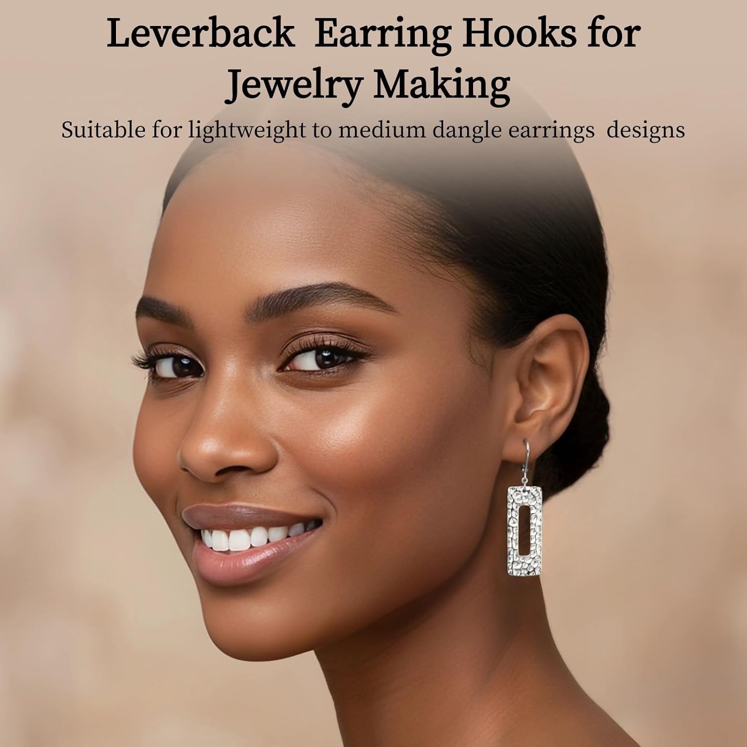 20 PCS Hypoallergenic Leverback Earring Hooks for Jewelry Making Supplies with Loop for DIY Dangle Earring Making