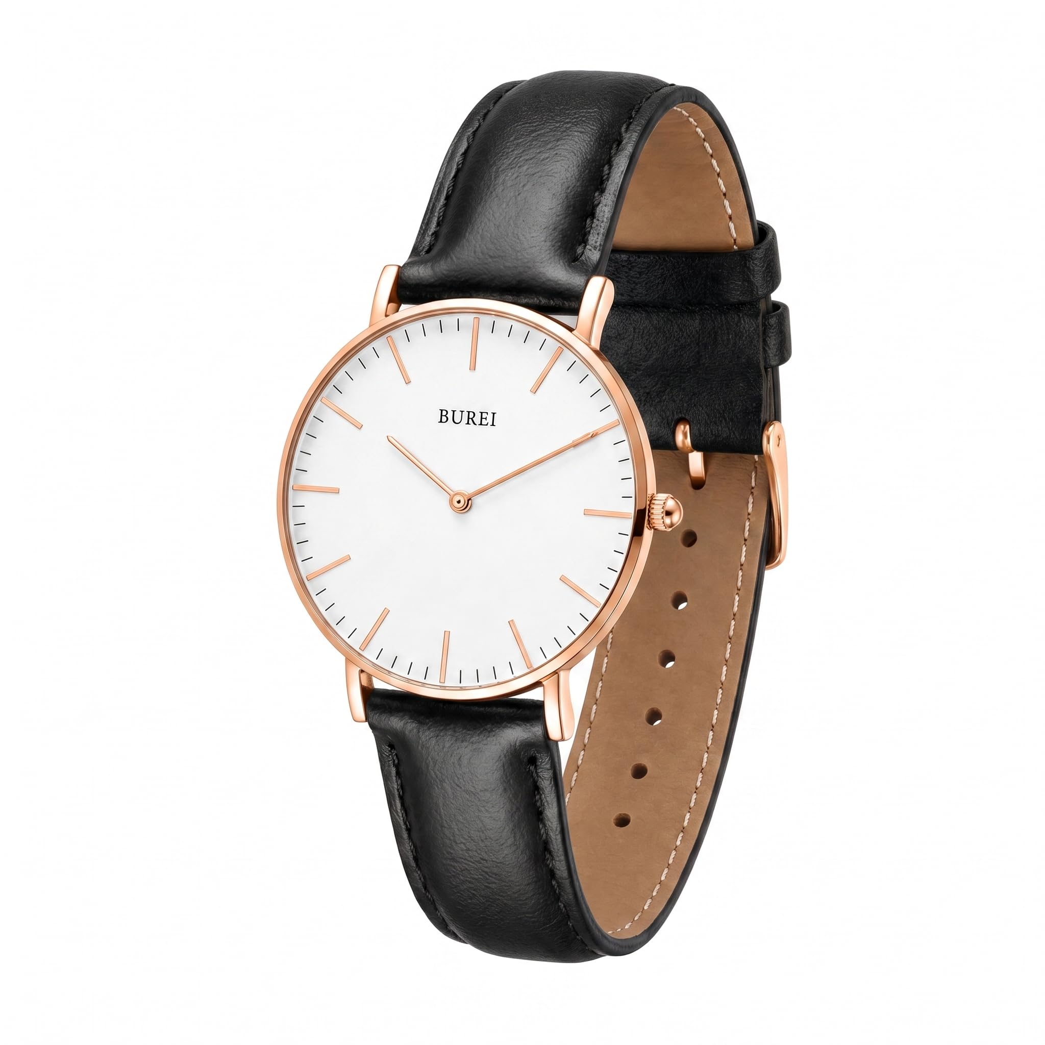 BUREI Ultradünne Damenuhr Minimalistisches Japanisches Klassisch delstahl Armbanduhr Damen Geschenke für Frauen
