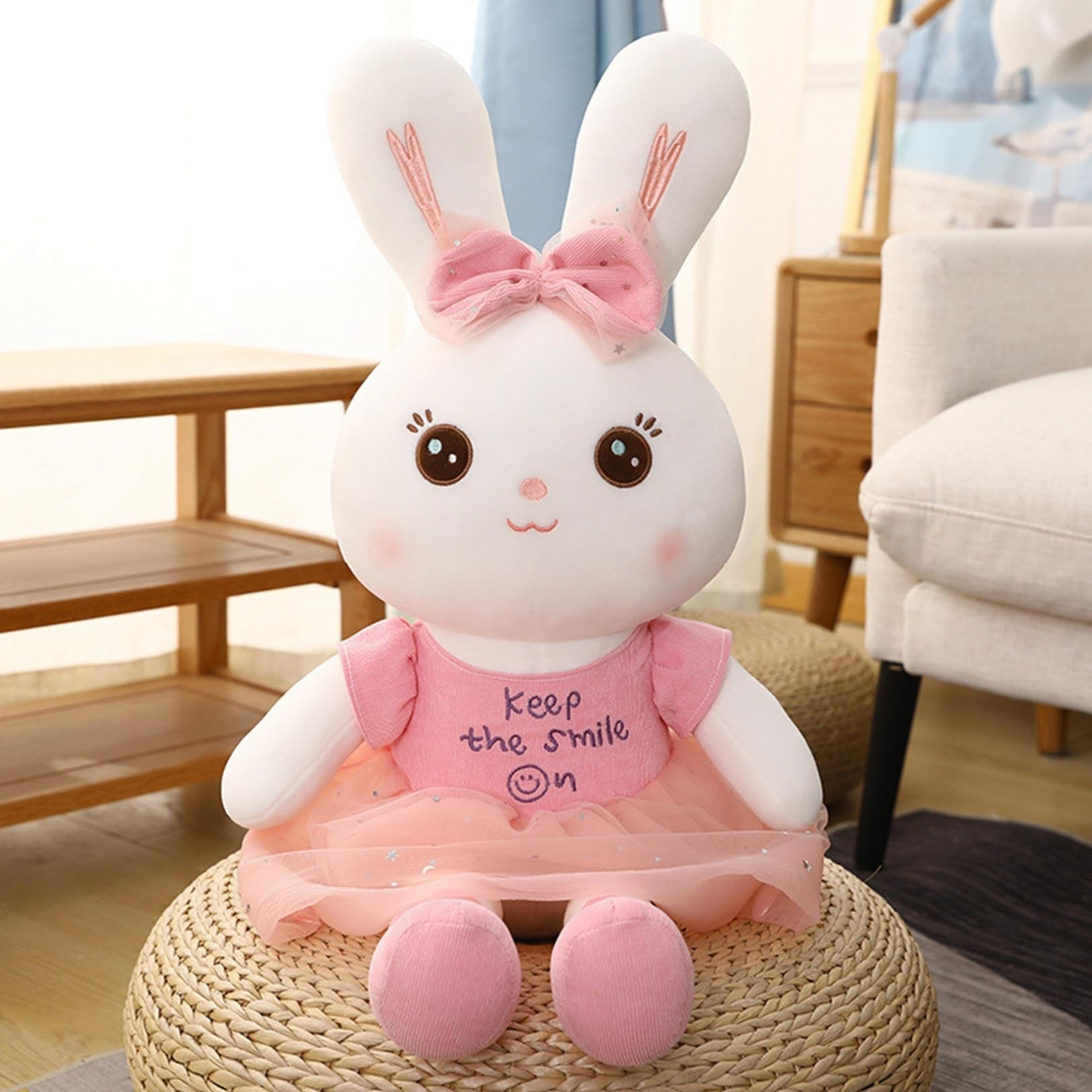Amazon.co.jp: 兎縫い包み ぬいぐるみ ピンク 90cm ロング足 ウサギ 