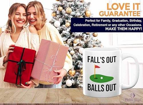 Miniatura 6 de Taza de café de golf, 11 onzas, color blanco, Fll's Out Ball's Out - Campo de golf Match Play Birdie Putt Golf Club Outoor Game Caddy