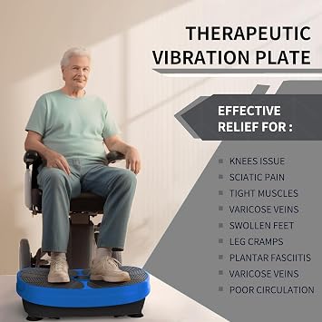 Fitness Vibration Plate Exercise Equipment Whole Body Shape Exercise Machine Vibration Platform Fit Massage Workout Trainer,Max User Weight 330lbs