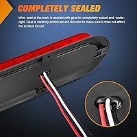 Vista 5 de Nilight Luz trasera LED ovalada roja de 6 pulgadas, 4 unidades, 10 LED, impermeable, parada, freno, giro, montaje en superficie, luces