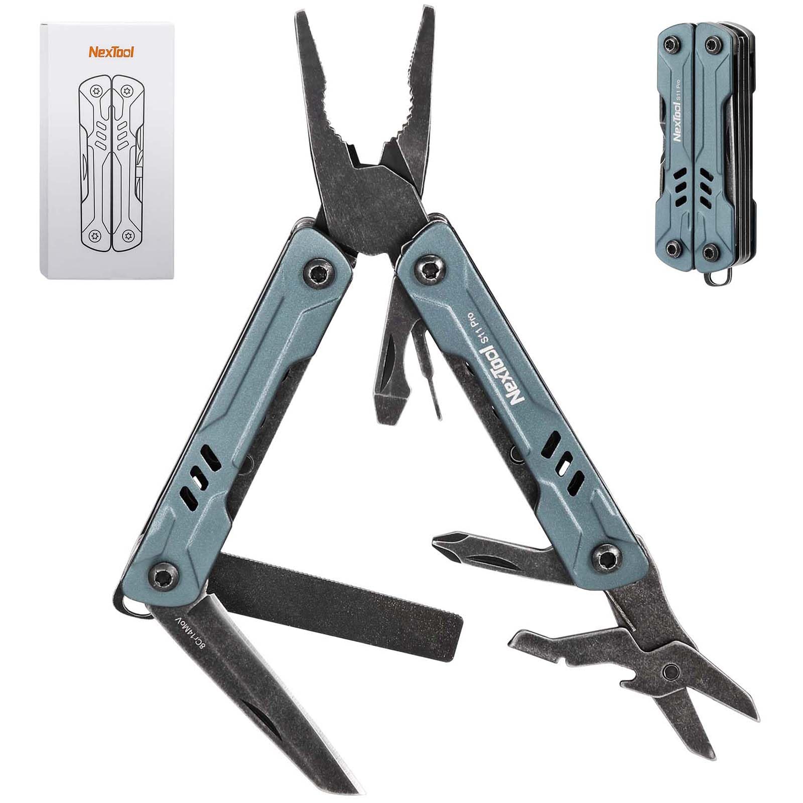 NexTool Multitool Mini Sailor S11 Pro 12 in 1, strumento multiuso EDC compatto in acciaio inossidabile
